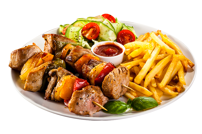 Schaschlik-Grill mediterrane